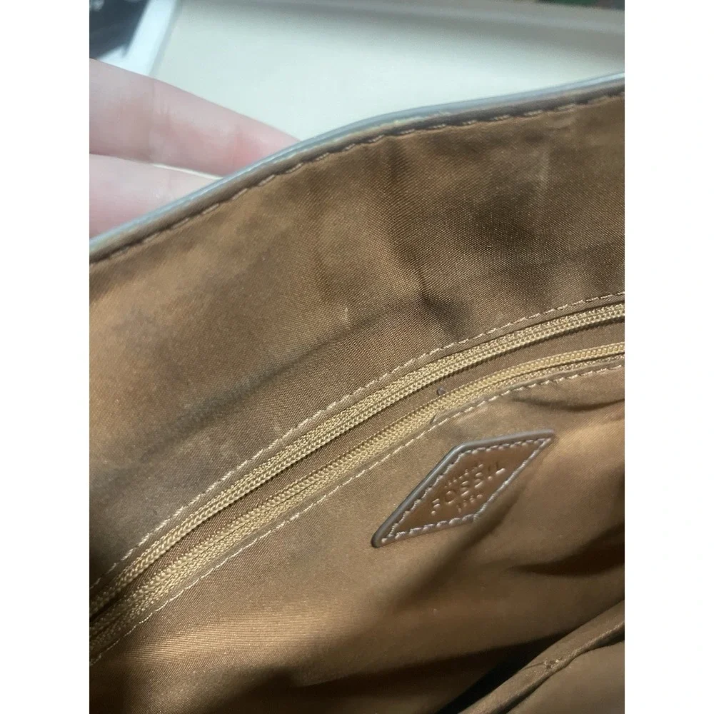 Fossil Blue Leather Studded Square Y2K Backpack Purse‎ 10